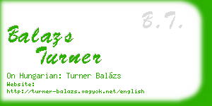 balazs turner business card